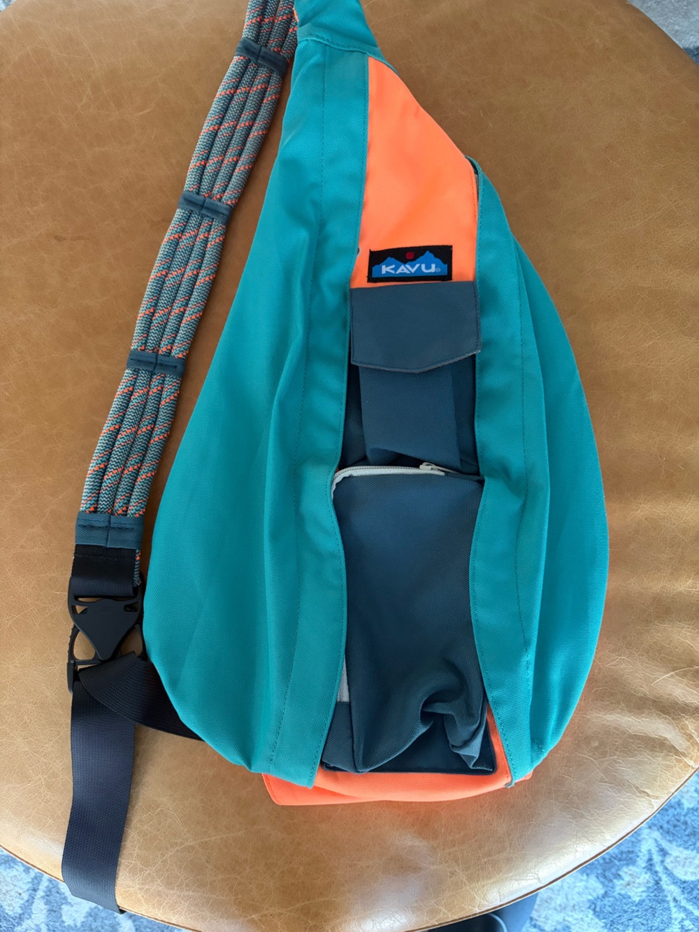 Kavu Teal and Orange Sling Bag